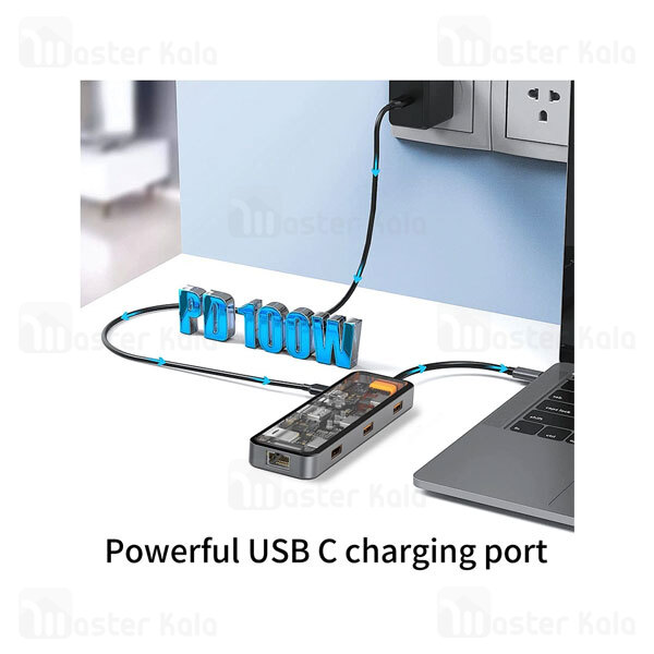 هاب 8 پورت بیوا Biva Type-C 8 in 1 HUB-03 Docking Station